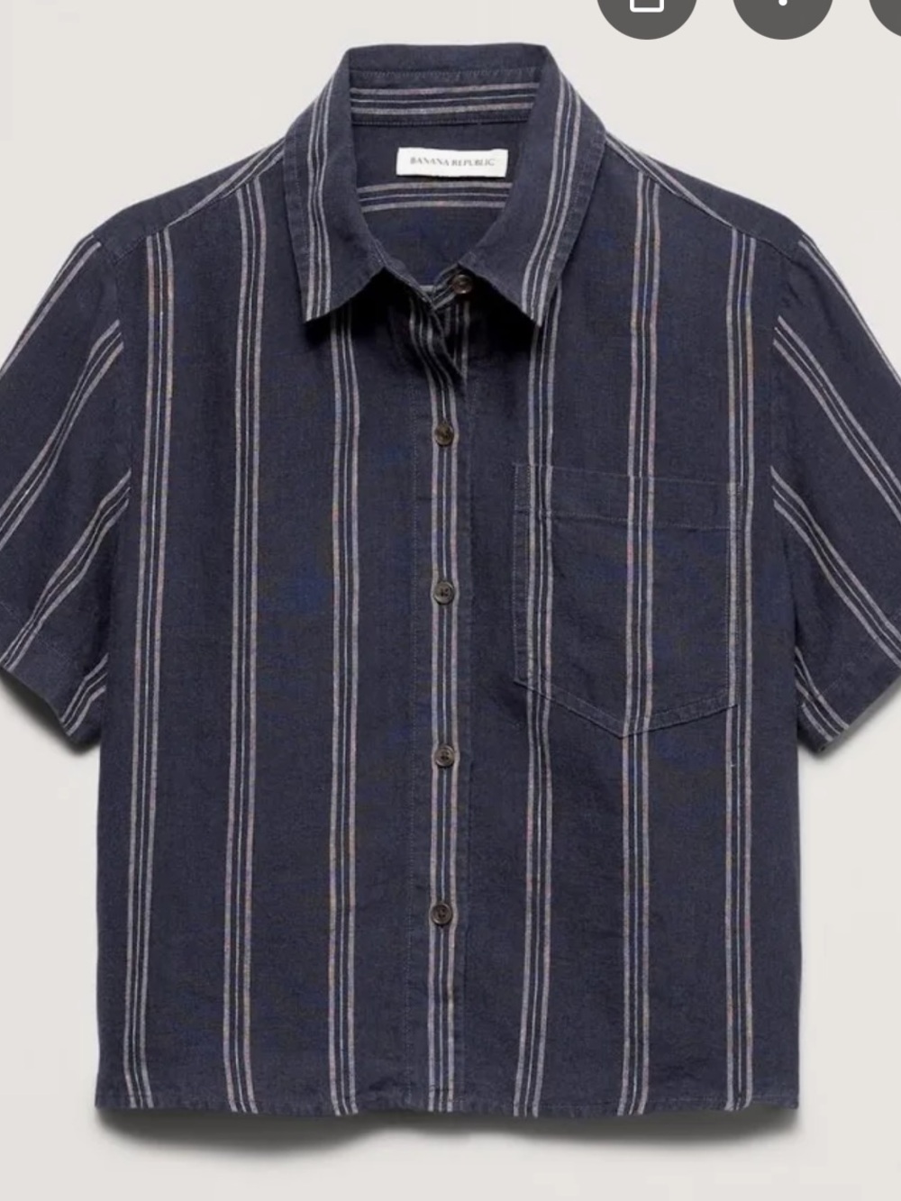Banana Republic boxy linen crop